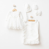 Комплект для хрещення Pugi Baby для дівчинки КП 7040