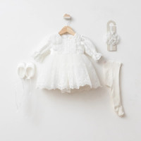 Комплект для хрещення Pugi Baby для дівчинки КП 4040
