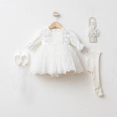 Комплект для хрещення Pugi Baby для дівчинки КП 4040
