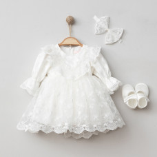 Комплект для хрещення Pugi Baby для дівчинки КП 4022